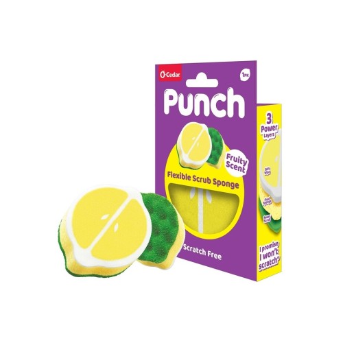 Vileda Punch Limon Kokulu Çizmez Sünger Çok Yönlü Mutfak-Banyo