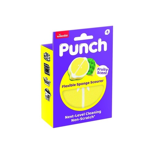 Vileda Punch Limon Kokulu Çizmez Sünger Çok Yönlü Mutfak-Banyo Vileda Punch Limon Kokulu Çizmez Sünger Çok Yönlü Mutfak-Banyo