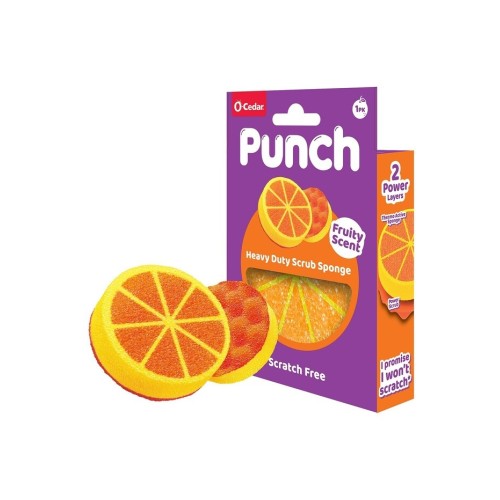 Vileda Punch Portakal Kokulu Çizmez Sünger Çok Yönlü Mutfak-Banyo Vileda Punch Portakal Kokulu Çizmez Sünger Çok Yönlü Mutfak-Banyo