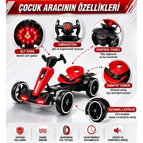 UJ Toys Go-Kart 12 V Akülü Araba