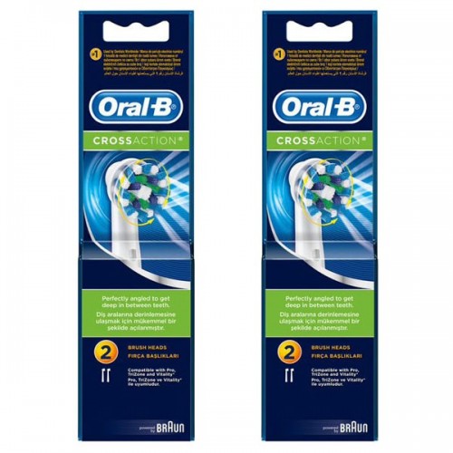 Oral-B Diş Fırçası Yedek Başlığı Cross Action 2 li x 2 Adet