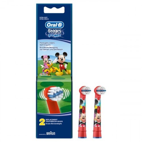 Oral-B Stages Power Diş Fırçası Yedeği 2'li Paket (MICKEY MOUSE)