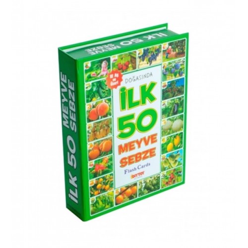 Flash Cards İlk 50 Meyve-Sebze (Diy-Toy Yayınları)