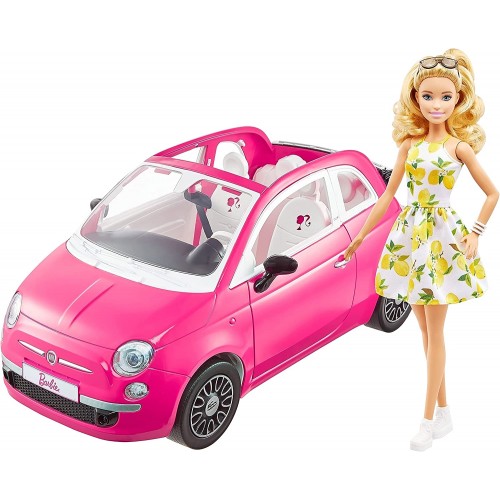 Barbie Bebek ve Fiat 500 Araç GXR57