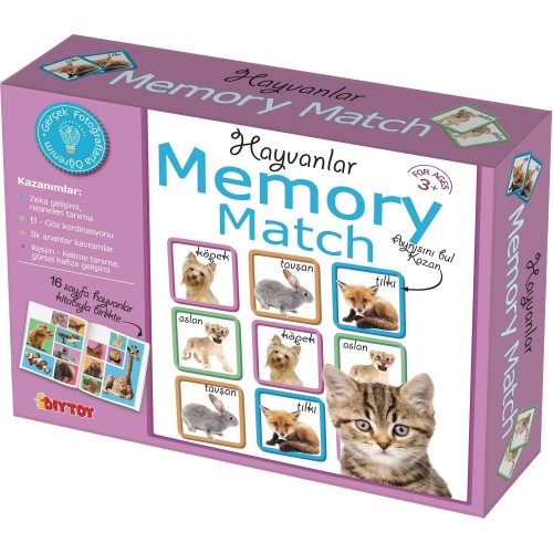 Diy-Toy Memory Match Hayvanlar