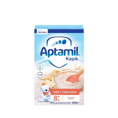 Aptamil Sütlü 7 Tahıllı Elmalı Kaşık Maması 250 gr