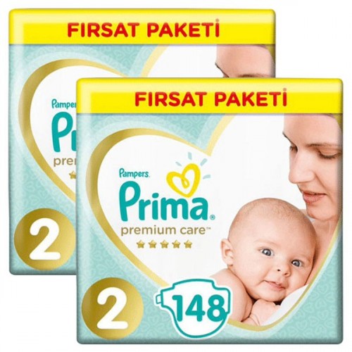 Prima Bebek Bezi Premium Care 2 Beden Mini Fırsat Paketi 296 Adet