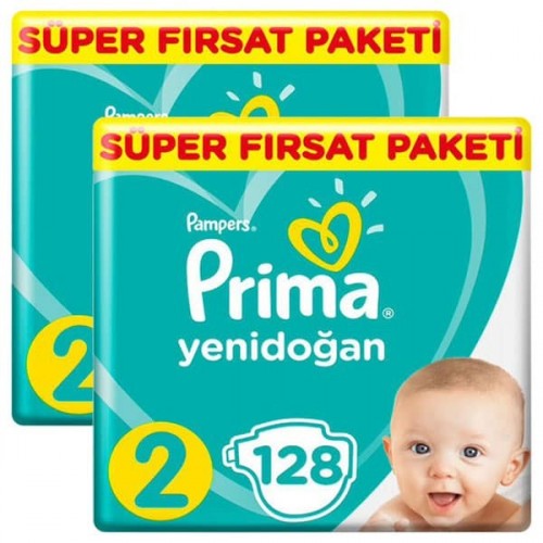 Prima Bebek Bezi Yeni Bebek 2 Beden Mini Mega Fırsat Paketi 256 Adet 