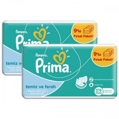 Prima Islak Havlu Temiz ve Ferah 18 li Fırsat Paketi (1152 Yaprak)