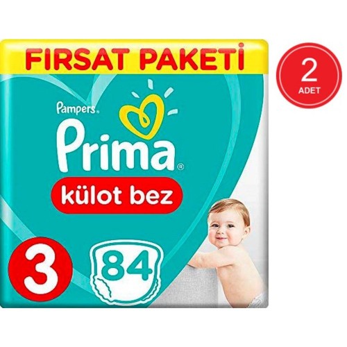 Prima Külot Bebek Bezi 3 Beden 168 Adet Midi Fırsat Paketi
