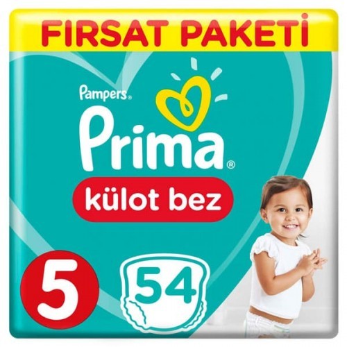 Prima Külot Bebek Bezi 5 Beden Junior Fırsat Paketi 54 Adet