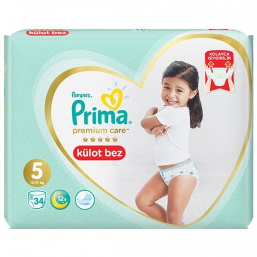 Prima Külot Bebek Bezi Premium Care 5 Beden 34 lü