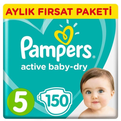 Prima Pampers Bebek Bezi Aktif Bebek Aylık Junior 5 No 150 li