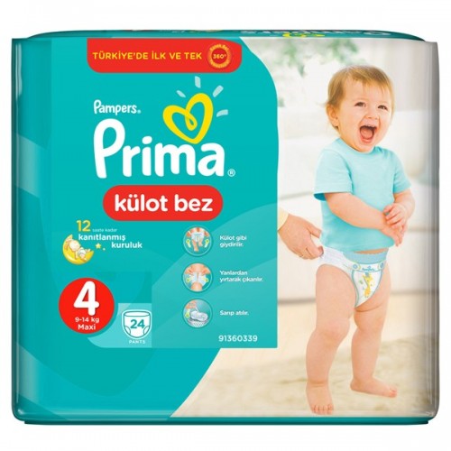 Prima Pants Külot Bebek Bezi Deneme Paketi 4 Beden 24 Adet