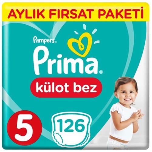 Prima Pants Külot Bebek Bezi Deneme Paketi 5 Beden 126 Adet