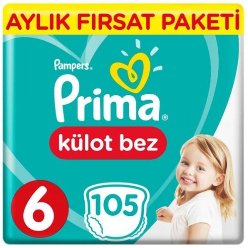 Prima Pants Külot Bebek Bezi Deneme Paketi 6 Beden 105 Adet