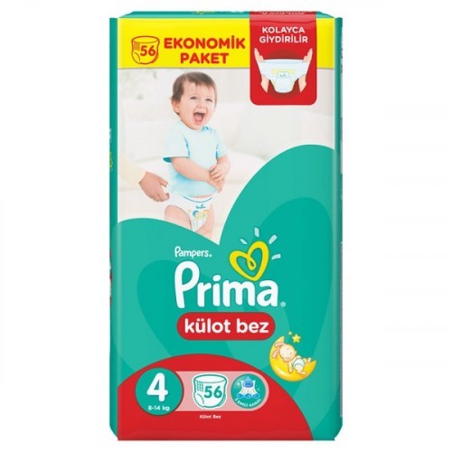 Prima Pants Külot Bebek Bezi 4 Beden 56 lı