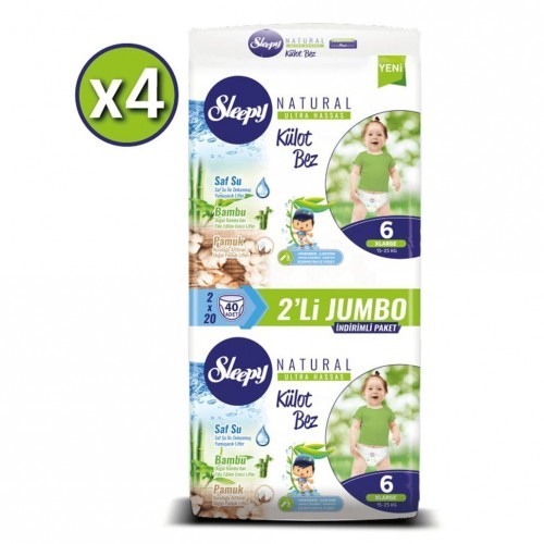 Sleepy Natural Külot Bez X Large 6 No 40 lı x 4 Adet