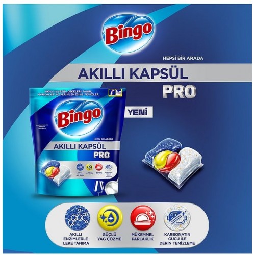 Bingo Akıllı Kapsül Pro Bulaşık Makinesi Deterjanı Tableti 320 li Bingo Akıllı Kapsül Pro Bulaşık Makinesi Deterjanı Tableti 320 li