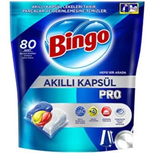 Bingo Akıllı Kapsül Pro Bulaşık Makinesi Deterjanı Tableti 80 li