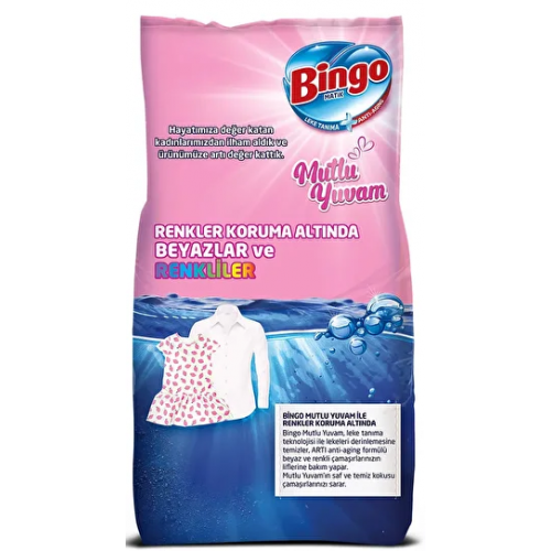 Bingo Matik Konsantre Toz Deterjan Mutlu Yuvam 10 kg x 2 Adet