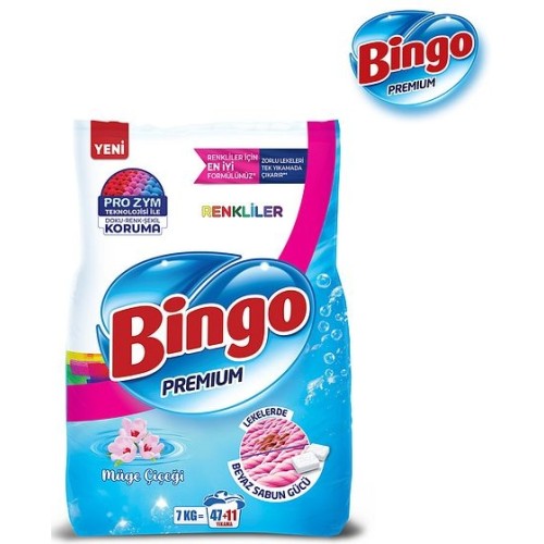 Bingo Premium Toz Çamaşır Deterjanı Renkli 7 kg x 2 Adet