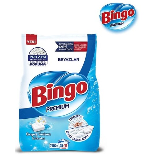 Bingo Premium Toz Çamaşır Deterjanı Beyaz 7 kg Bingo Premium Toz Çamaşır Deterjanı Beyaz 7 kg