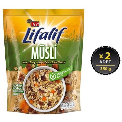 Eti Lifalif Kuru Meyveli ve Fındıklı Müsli 350 gr x 2 Adet