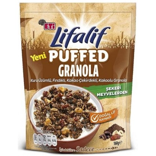 Eti Lifalif Puffed Granola Kakao 160 gr