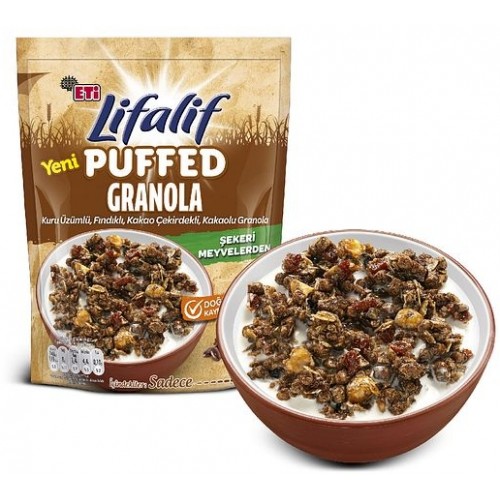 Eti Lifalif Puffed Granola Kakao 160 gr x 2 Adet