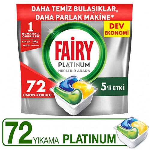 Fairy Platinum Bulaşık Makinesi Deterjanı Limon Kokulu 72 Kapsül Fairy Platinum Bulaşık Makinesi Deterjanı Limon Kokulu 72 Kapsül