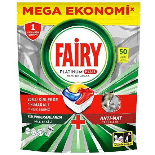 Fairy Platinum Plus Bulaşık Makinesi Tableti 50 li Fairy Platinum Plus Bulaşık Makinesi Tableti 50 li