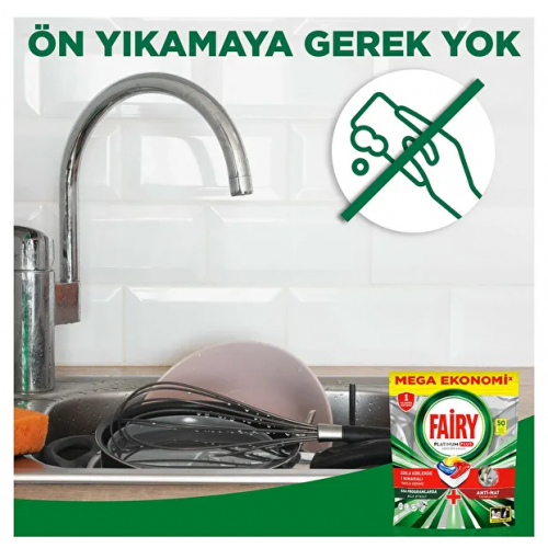 Fairy Platinum Plus Bulaşık Makinesi Tableti 50 li Fairy Platinum Plus Bulaşık Makinesi Tableti 50 li