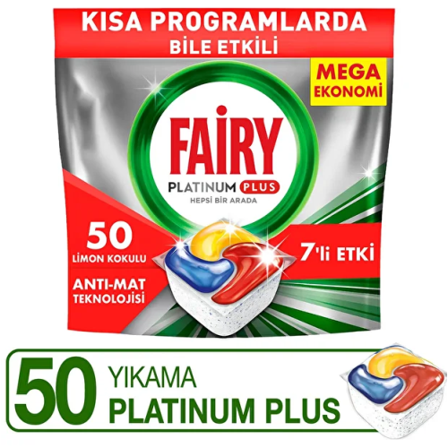 Fairy Platinum Plus Bulaşık Makinesi Tableti 50 li Fairy Platinum Plus Bulaşık Makinesi Tableti 50 li