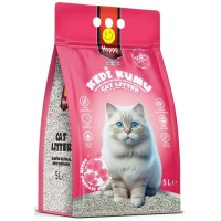 Happy Topaklanan Bentonit Bebek Pudralı Kedi Kumu 5 lt