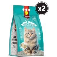 Happy Topaklanan Bentonit Marsilya Sabunlu Kedi Kumu 5 lt x 2 Adet