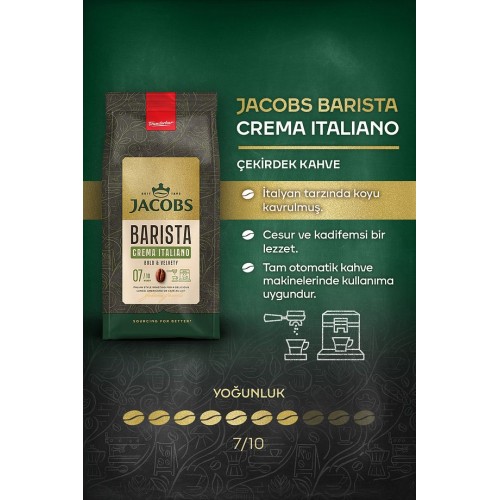 Jacobs Barista Editions Çekirdek Kahve Crema Italiano 1 kg Jacobs Barista Editions Çekirdek Kahve Crema Italiano 1 kg