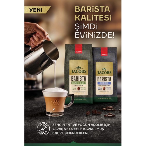 Jacobs Barista Editions Çekirdek Kahve Espresso 1 kg Jacobs Barista Editions Çekirdek Kahve Espresso 1 kg