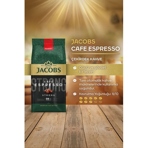 Jacobs Cafe Espresso Çekirdek Kahve 500 gr Jacobs Cafe Espresso Çekirdek Kahve 500 gr