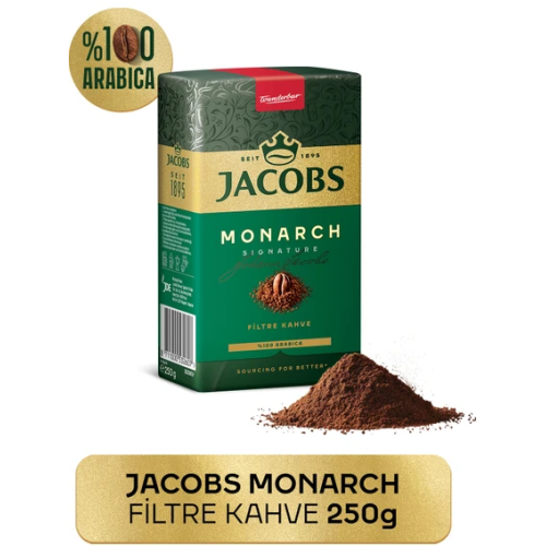 Jacobs Monarch Kavrulmuş ve Öğütülmüş Filtre Kahve 250 gr