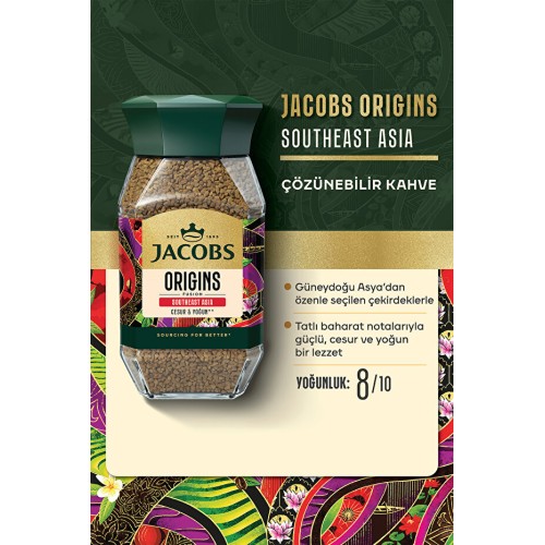 Jacobs Origin Southeast Granül Kahve Cam Kavanoz 95 gr x 2 Adet Jacobs Origin Southeast Granül Kahve Cam Kavanoz 95 gr x 2 Adet