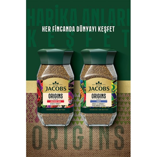 Jacobs Origin Southeast Granül Kahve Cam Kavanoz 95 gr x 2 Adet