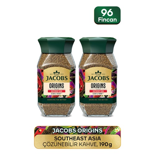 Jacobs Origin Southeast Granül Kahve Cam Kavanoz 95 gr x 2 Adet Jacobs Origin Southeast Granül Kahve Cam Kavanoz 95 gr x 2 Adet