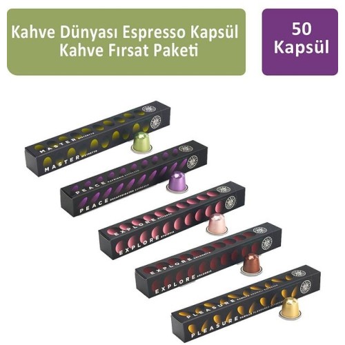 Kahve Dünyası Espresso Kapsül Fırsat Paketi 50 Kapsül