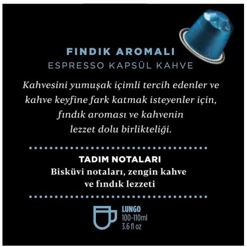 Kahve Dünyası Fındık Aromalı Kapsül Kahve 10 lu x 5 Adet