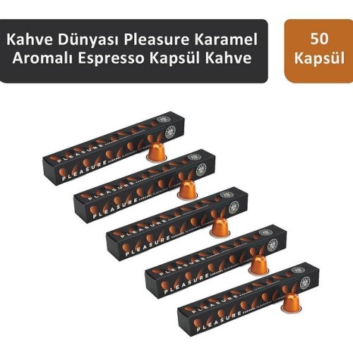 Kahve Dünyası Karamel Aromalı Kapsül Kahve 10 lu x 5 Adet