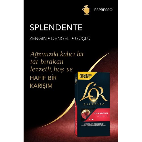 Lor Splendente 07 Nespresso Uyumlu Kapsül Kahve 10 lu x 5 Adet