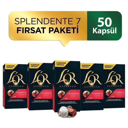 Lor Splendente 07 Nespresso Uyumlu Kapsül Kahve 10 lu x 5 Adet