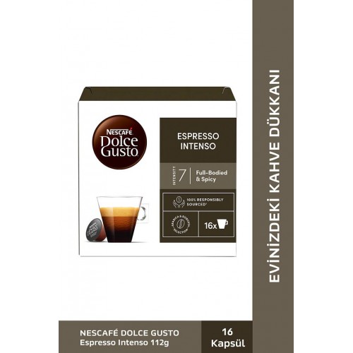 Nescafe Dolce Gusto Coffee Espresso Intenso 16 Kapsül x 2 Adet Nescafe Dolce Gusto Coffee Espresso Intenso 16 Kapsül x 2 Adet