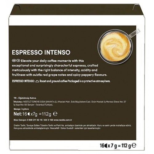 Nescafe Dolce Gusto Coffee Espresso Intenso 16 Kapsül x 2 Adet Nescafe Dolce Gusto Coffee Espresso Intenso 16 Kapsül x 2 Adet